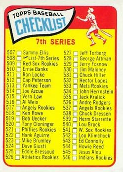 Topps 508 7th Series Checklist: 507 598 #1965