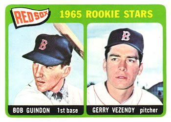 Topps 509 Red Sox 1965 Rookie Stars (Bob Guindon / Gerry Vezendy) #1965