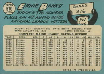 Ernie Banks back