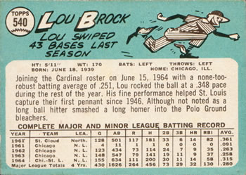 Lou Brock back