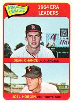 Topps 7 American League 1964 ERA Leaders (Dean Chance / Joel Horlen) #1965