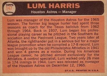 Lum Harris back