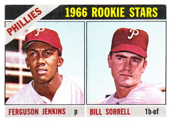Topps 254 Phillies 1966 Rookie Stars (Ferguson Jenkins / Bill Sorrell) #1966