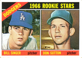 Topps 288 Dodgers 1966 Rookie Stars (Bill Singer / Don Sutton) #1966