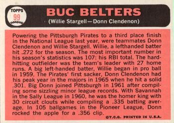 Topps 99 Buc Belters (Willie Stargell / Donn Clendenon) back