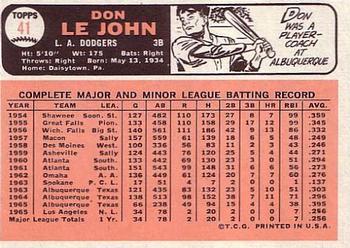 Don Le John back