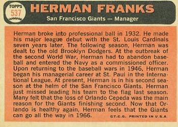 Herman Franks back