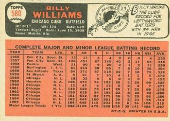 Billy Williams back