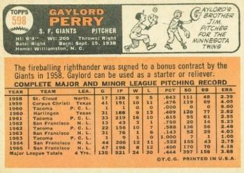 Gaylord Perry back