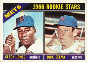 Topps 67 Mets 1966 Rookie Stars (Cleon Jones / Dick Selma) #1966