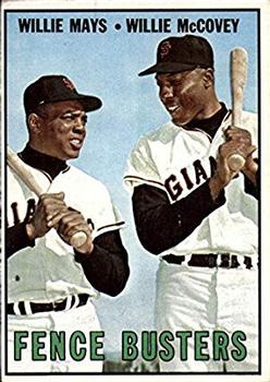 Topps 423 Fence Busters (Willie Mays / Willie McCovey) #1967