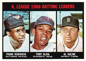 Topps 239 American League 1966 Batting Leaders (Frank Robinson / Tony Oliva / Al Kaline) #1967