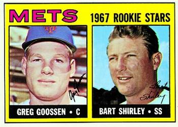 Topps 287 Mets 1967 Rookie Stars (Greg Goossen / Bart Shirley) #1967