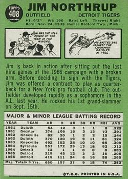 Jim Northrup back