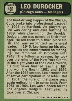 Leo Durocher back