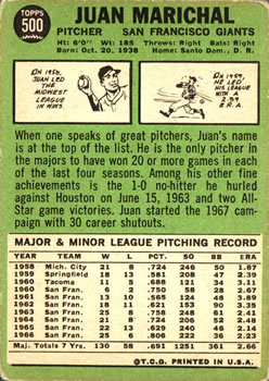 Juan Marichal back