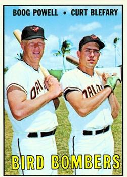 Topps 521 Bird Bombers (Boog Powell / Curt Blefary) #1967