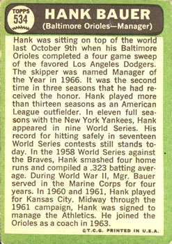 Hank Bauer back