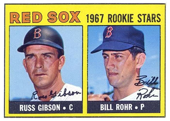 Topps 547 Red Sox 1967 Rookie Stars (Russ Gibson / Bill Rohr) #1967