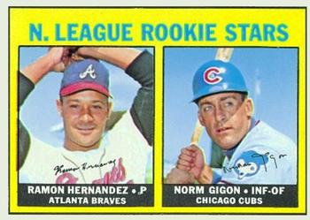 Topps 576 N. League Rookie Stars (Ramon Hernandez / Norm Gigon) #1967