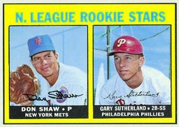 Topps 587 N. League Rookie Stars (Don Shaw / Gary Sutherland) #1967