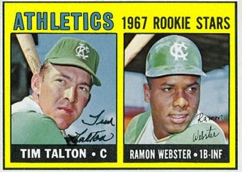 Topps 603 Athletics 1967 Rookie Stars (Tim Talton / Ramon Webster) #1967