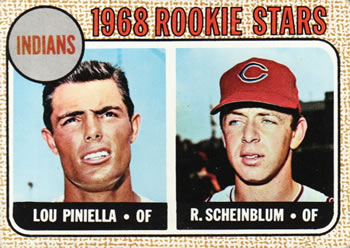 Topps 16 Indians 1968 Rookie Stars (Lou Piniella / Richie Scheinblum) #1968