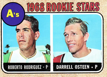 Topps 199 A's 1968 Rookie Stars (Roberto Rodriguez / Darrell Osteen) #1968