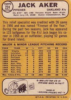 Jack Aker back