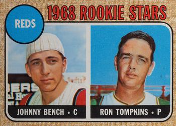 Topps 247 Reds 1968 Rookie Stars (Johnny Bench / Ron Tompkins) #1968