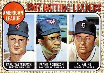 Topps 2 American League 1967 Batting Leaders (Carl Yastrzemski / Frank Robinson / Al Kaline) #1968