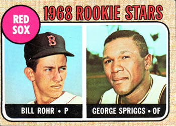 Topps 314 Red Sox 1968 Rookie Stars (Bill Rohr / George Spriggs) #1968