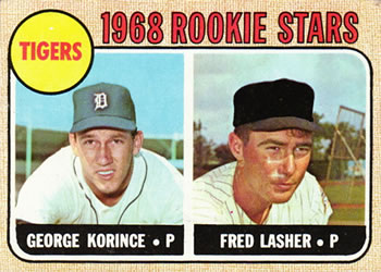 Topps 447 Tigers 1968 Rookie Stars (George Korince / Fred Lasher) #1968
