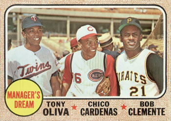 Topps 480 Manager's Dream (Tony Oliva / Chico Cardenas / Bob Clemente) #1968