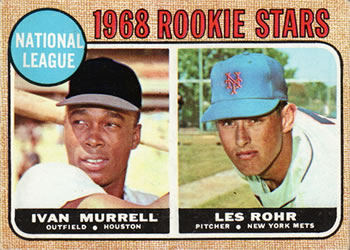 Topps 569 National League 1968 Rookie Stars (Ivan Murrell / Les Rohr) #1968