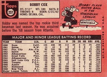 Bobby Cox back