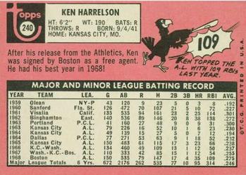 Ken Harrelson back