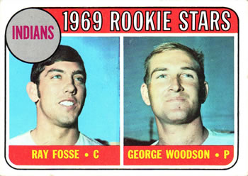 Topps 244 Indians 1969 Rookie Stars (Ray Fosse / George Woodson) #1969
