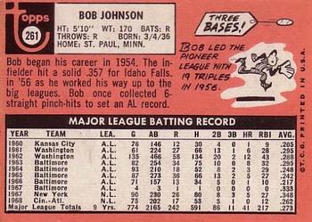Bob Johnson back