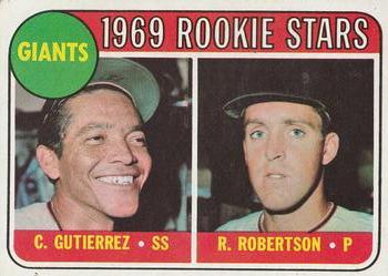 Topps 16 Giants 1969 Rookie Stars (Cesar Gutierrez / Rich Robertson) #1969