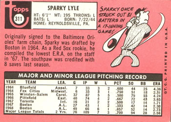 Sparky Lyle back