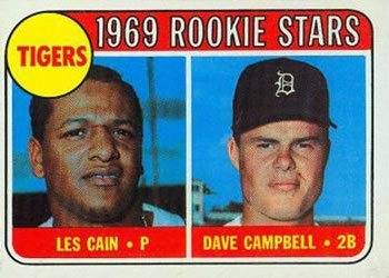 Topps 324 Tigers 1969 Rookie Stars (Les Cain / Dave Campbell) #1969