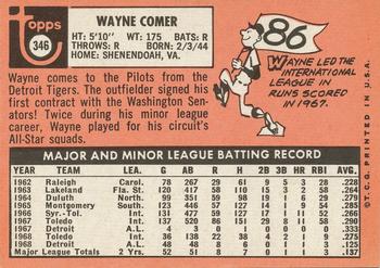 Wayne Comer back