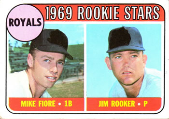 Topps 376 Royals 1969 Rookie Stars (Mike Fiore / Jim Rooker) #1969