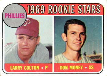 Topps 454 Phillies 1969 Rookie Stars (Larry Colton / Don Money) #1969