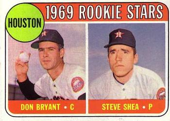 Topps 499 Astros 1969 Rookie Stars (Don Bryant / Steve Shea) #1969