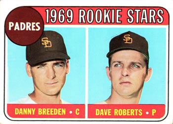 Topps 536 Padres 1969 Rookie Stars (Danny Breeden / Dave Roberts) #1969