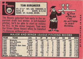 Tom Burgmeier back