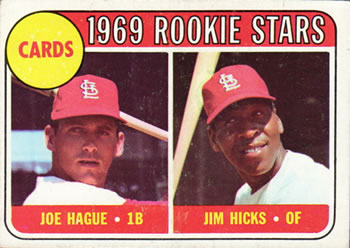 Topps 559 Cardinals 1969 Rookie Stars (Joe Hague / Jim Hicks) #1969