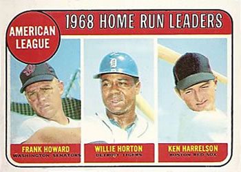 Topps 5 American League 1968 Home Run Leaders (Frank Howard / Willie Horton / Ken Harrelson) #1969